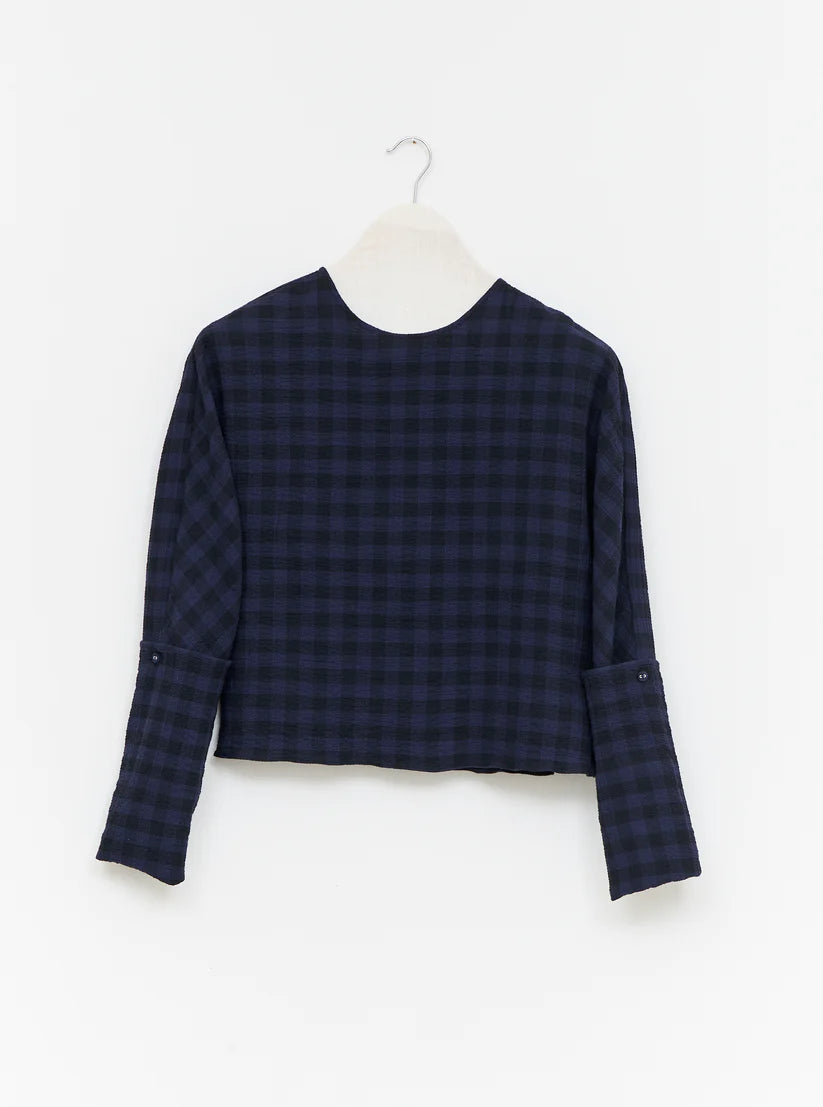 【WRIGHT+DOYLE / ライトアンドドイル】Hand Tie Top - Ink & Black Check