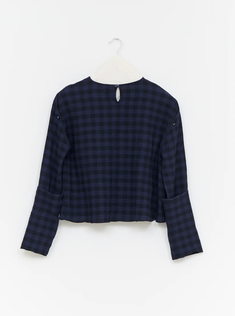 【WRIGHT+DOYLE / ライトアンドドイル】Hand Tie Top - Ink & Black Check