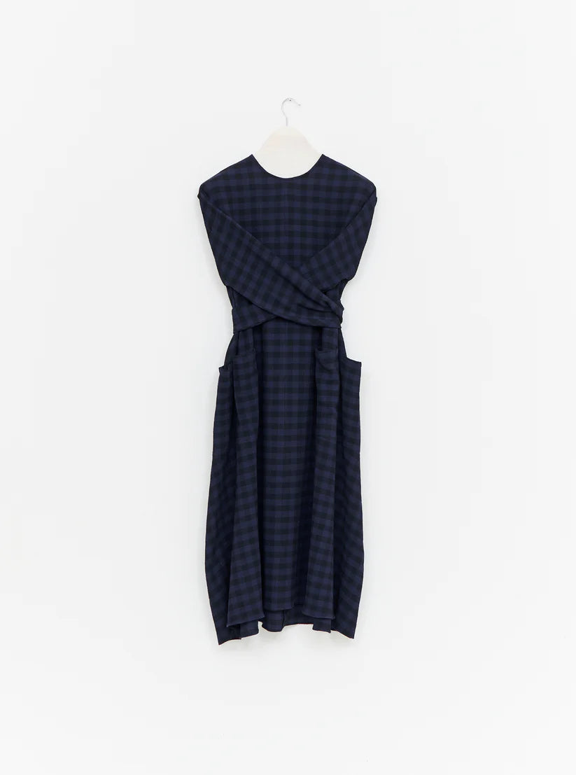 【WRIGHT+DOYLE / ライトアンドドイル】Hand Tie Dress - Ink & Black Check