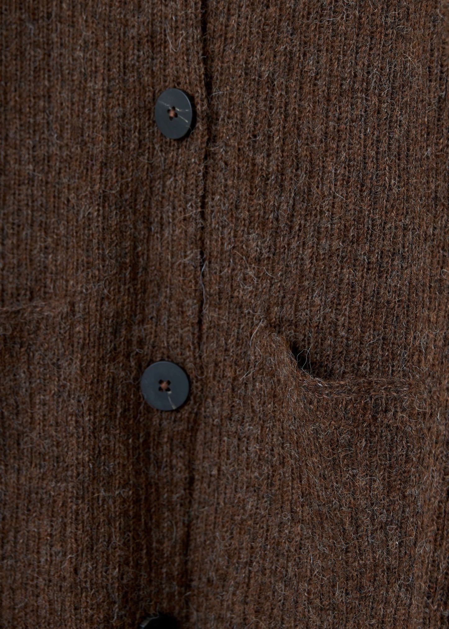 【Whiteread / ホワイトリード】Cresta Ribbed Cardigan - Coffee