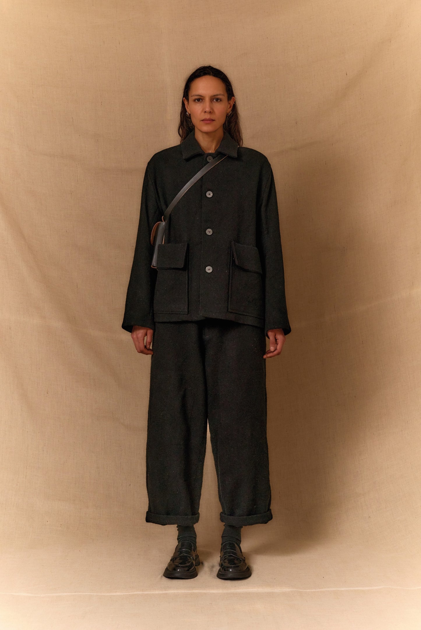 【WRIGHT+DOYLE / ライトアンドドイル】Lozere Trousers - Ebony