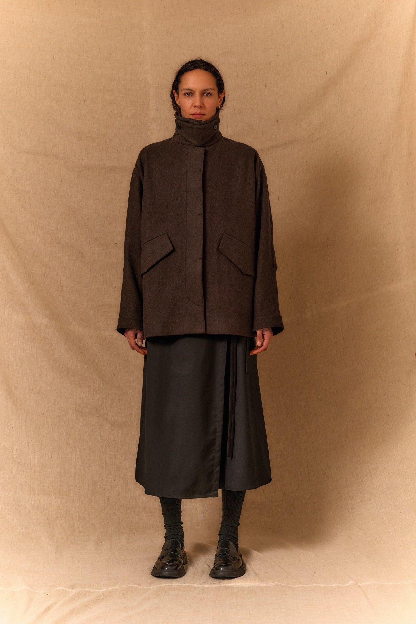 【WRIGHT+DOYLE / ライトアンドドイル】Pelen Coat - Cacao