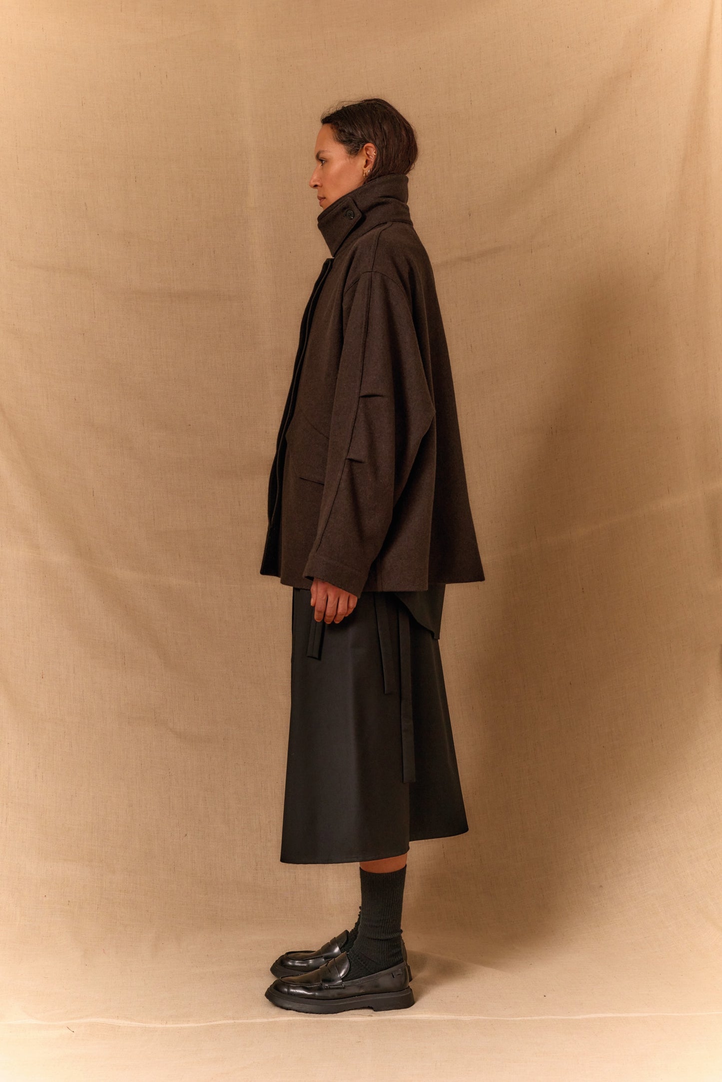 【WRIGHT+DOYLE / ライトアンドドイル】Pelen Coat - Cacao