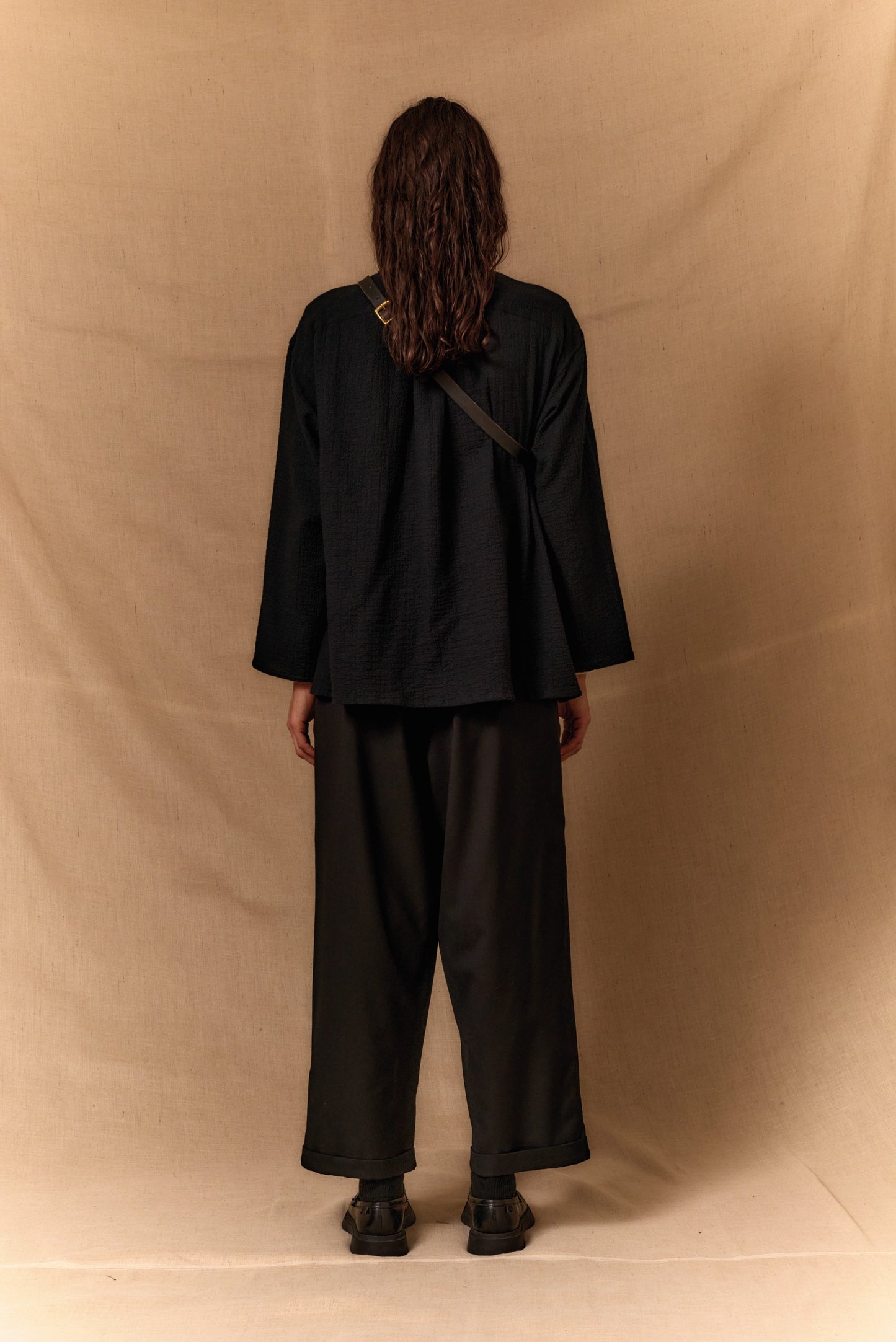 【WRIGHT+DOYLE / ライトアンドドイル】Double Pleat Trousers - Ebony