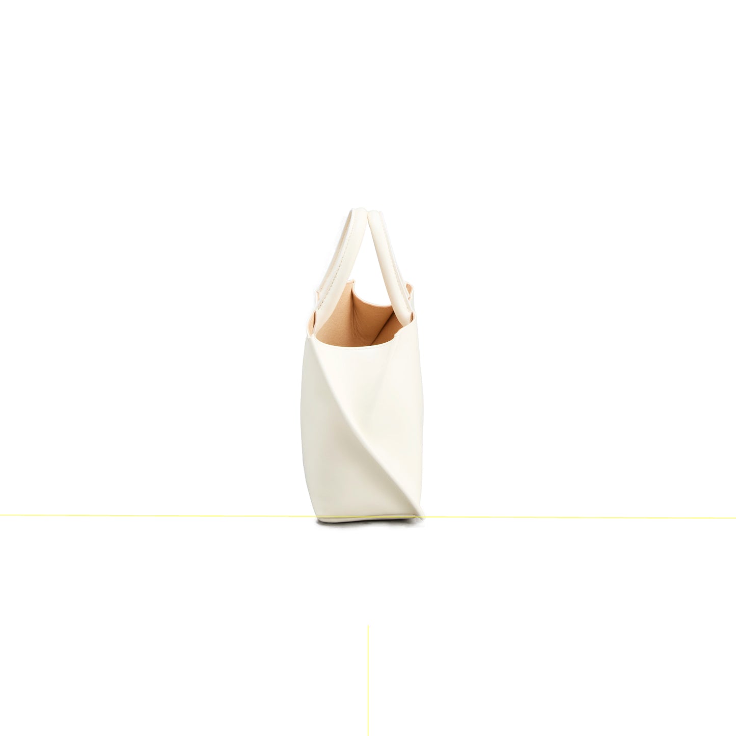 【COURTNEY ORLA / コートニーオーラ】SLOPE wine tote PVC/Pig L./Cow L. - Ivory/Ivory