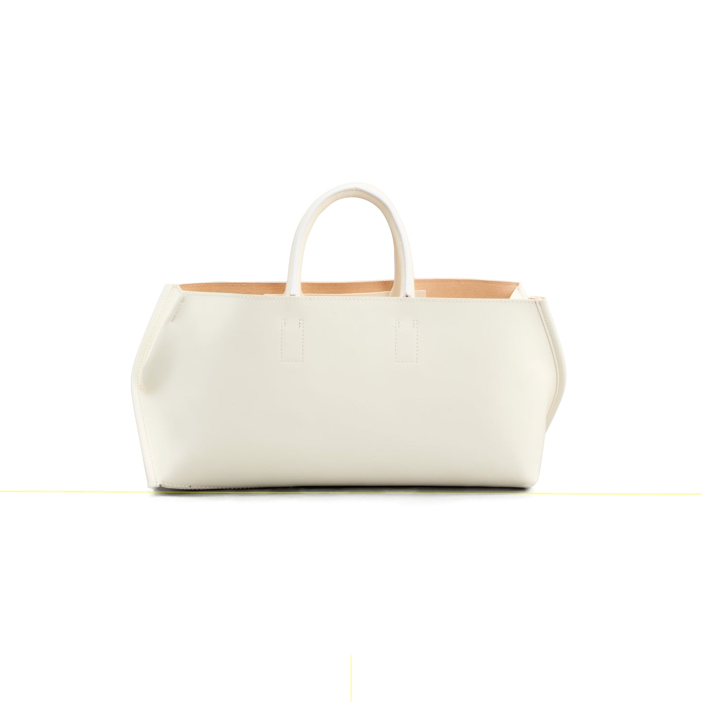 【COURTNEY ORLA / コートニーオーラ】SLOPE wine tote PVC/Pig L./Cow L. - Ivory/Ivory