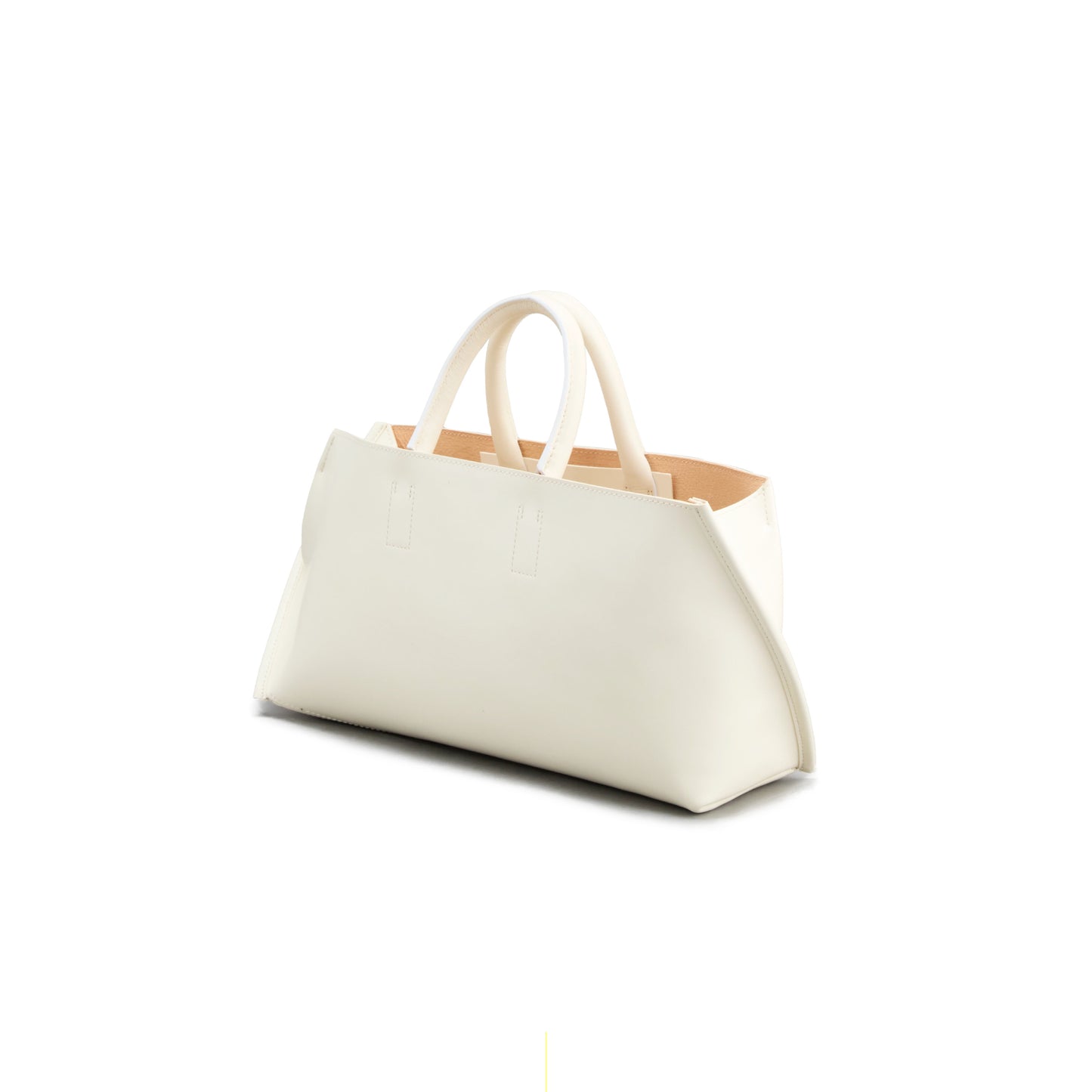 【COURTNEY ORLA / コートニーオーラ】SLOPE wine tote PVC/Pig L./Cow L. - Ivory/Ivory