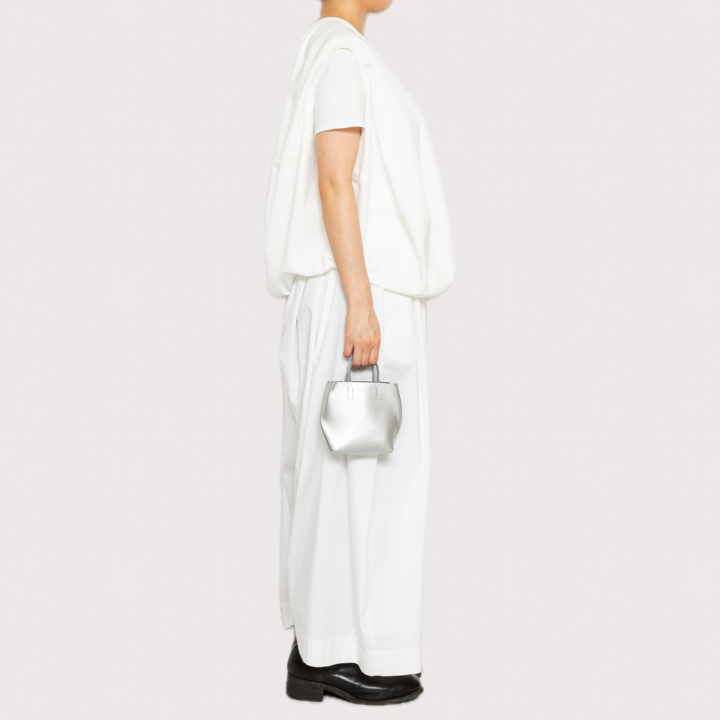 【COURTNEY ORLA / コートニーオーラ】SLOPE tote super mini Smooth L. - Silver