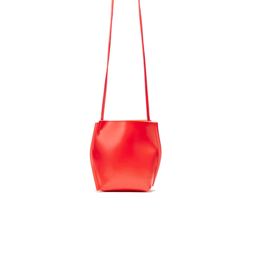 [Courtney Orla] SLOPE tote mini PVC/Pig L./Cow L. - Red/Camel
