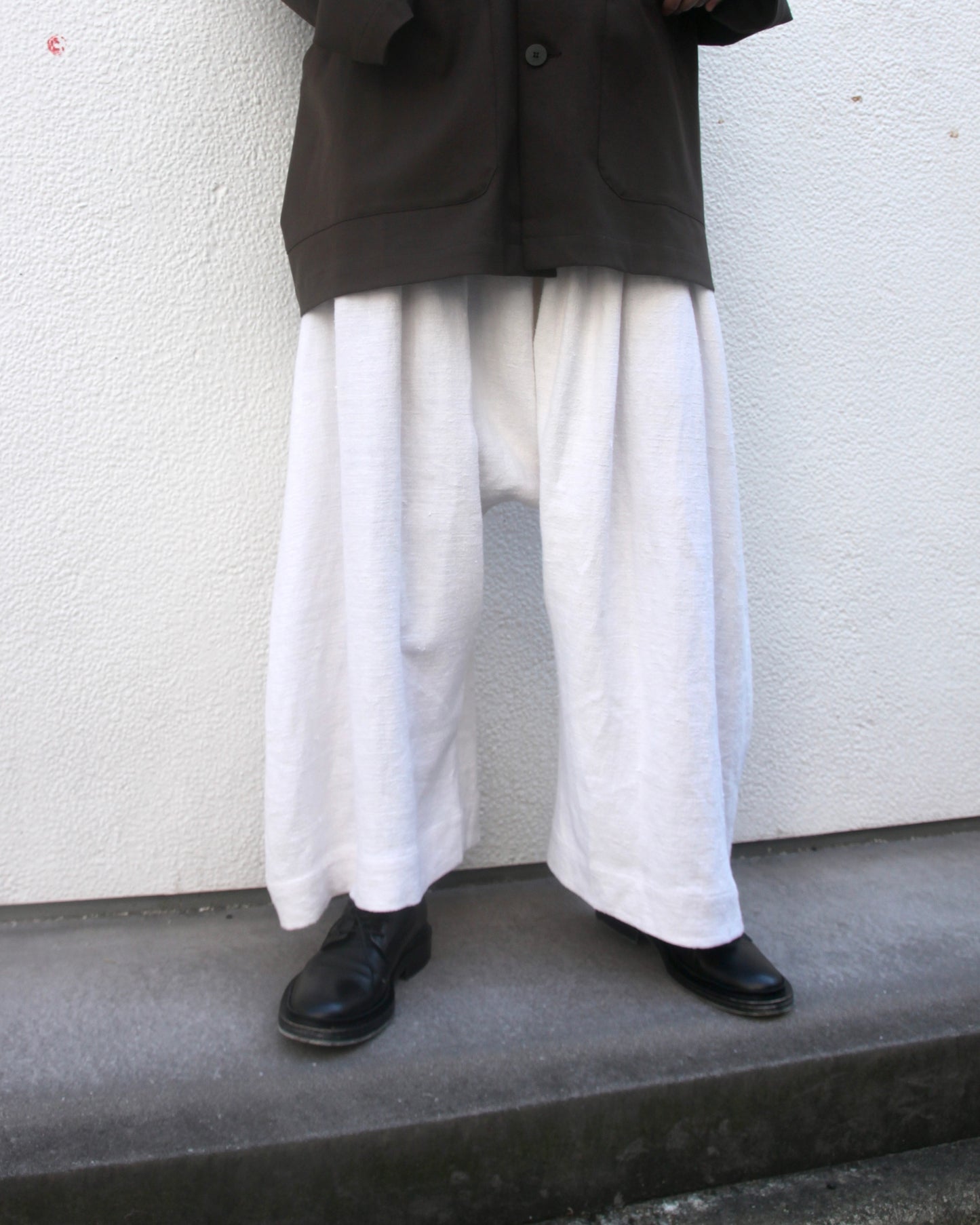【Whiteread / ホワイトリード】Drop Crotch Trousers - Natural Linen