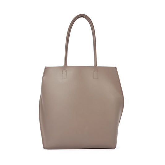 [Courtney Orla] SLOPE tote L with shoulder handle Smooth L. - Taupe