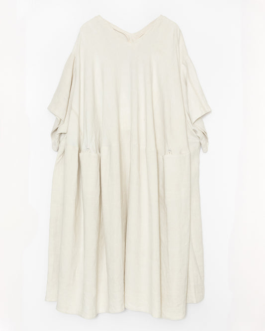 【Whiteread / ホワイトリード】V Neck Circle Dress - Linen