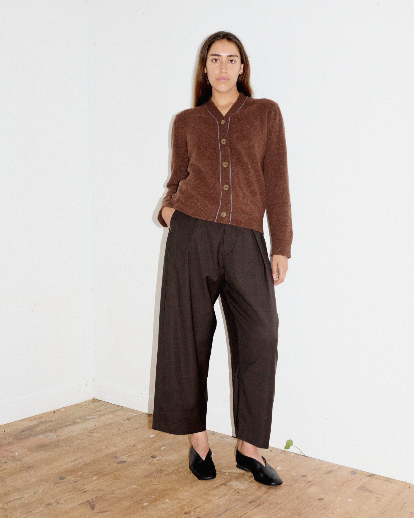 【WRIGHT+DOYLE / ライトアンドドイル】Leeden trousers - Cacao Check