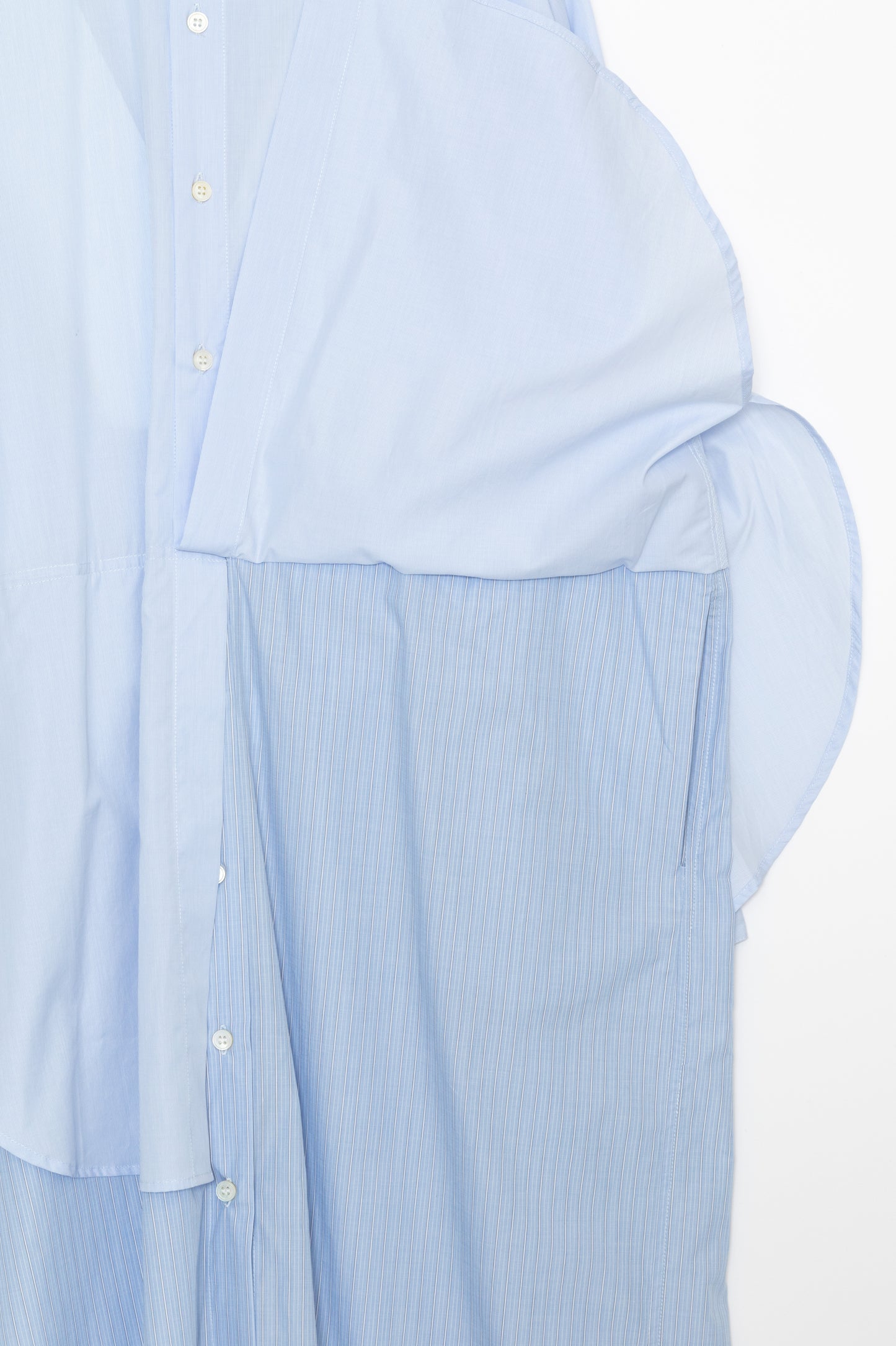 【WRIGHT&DOYLE / ライトアンドドイル】Hand Tie Shirt Dress - Fine & Needle Stripe