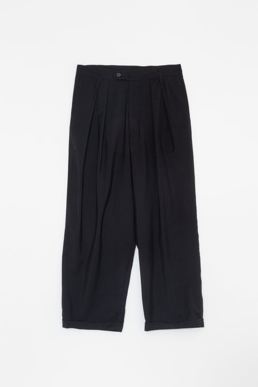 Double Pleat Trousers - Ink