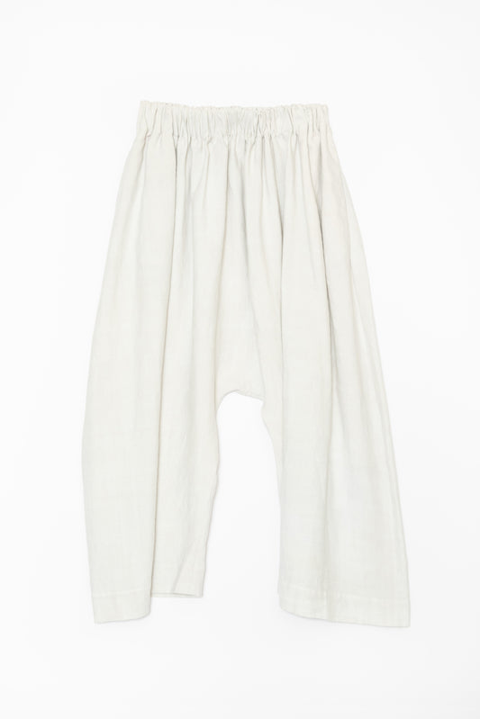 [Whiteread] Drop Crotch Trousers - Natural Linen