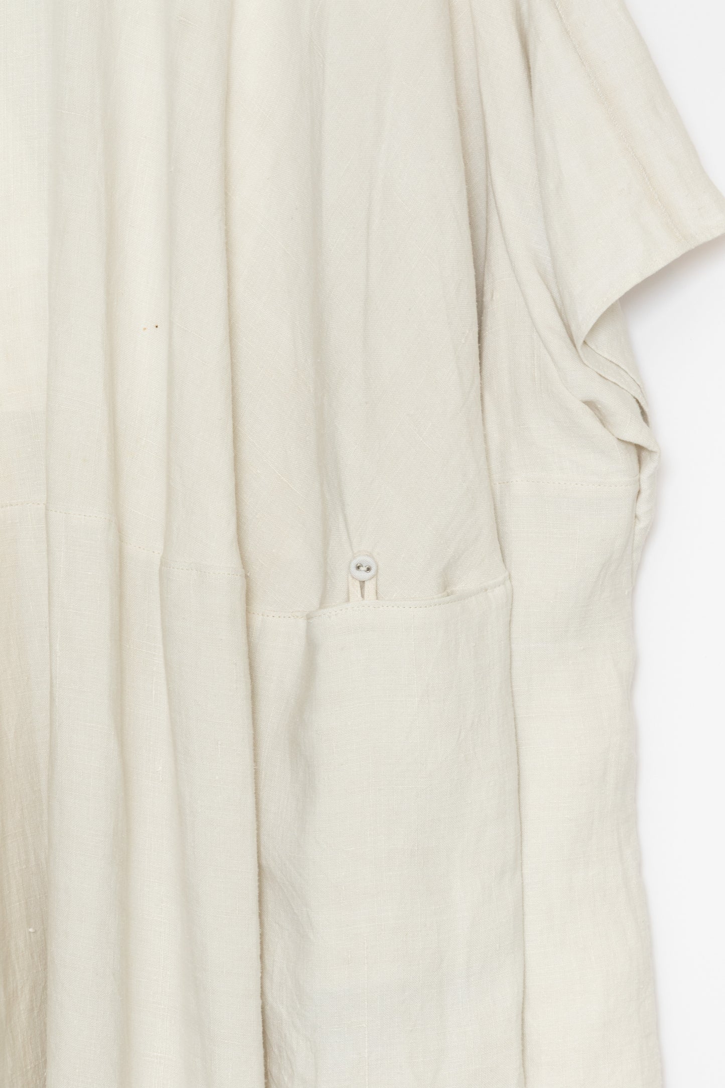 [Whiteread] V Neck Circle Dress - Linen