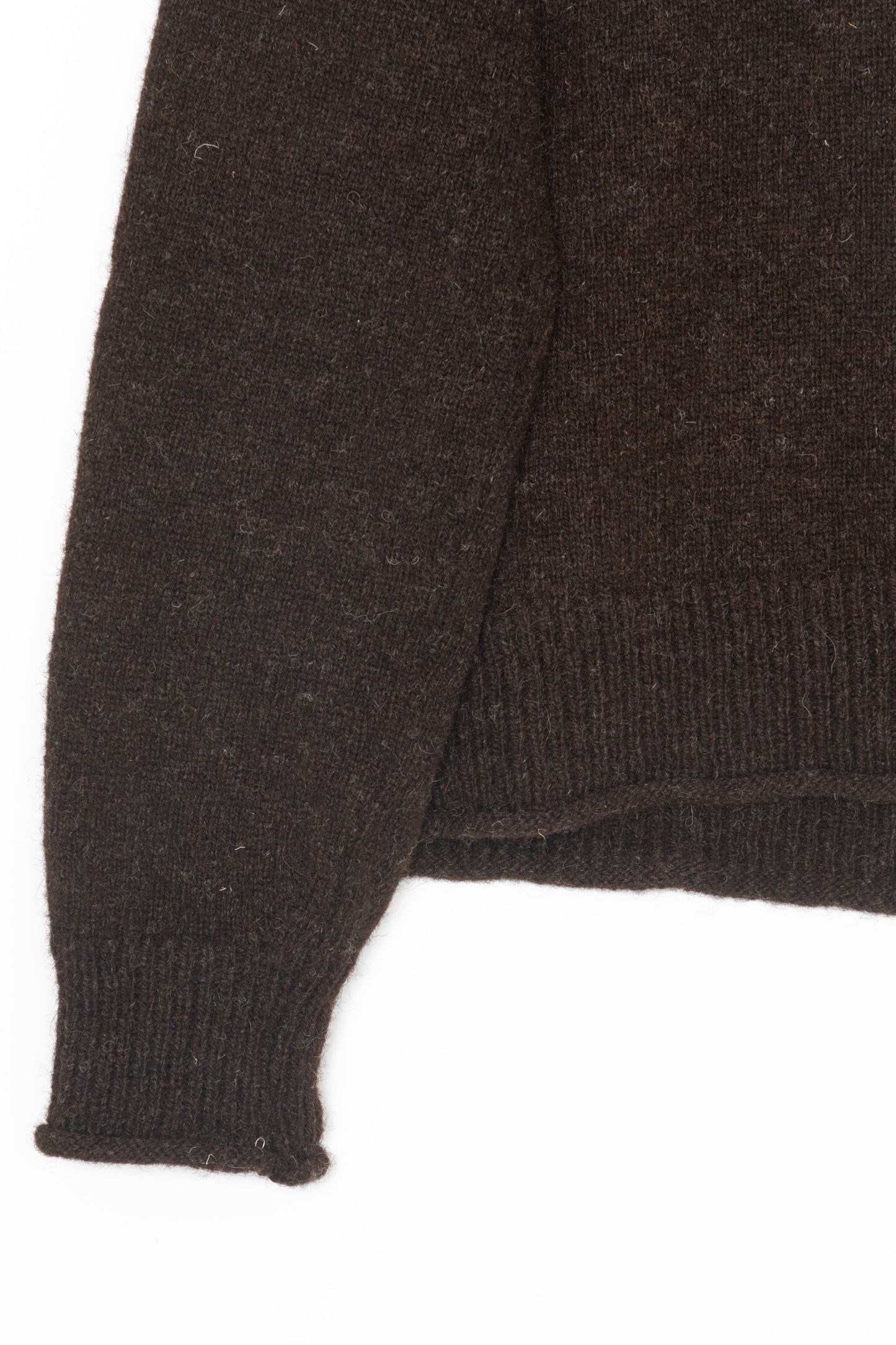 【WRIGHT+DOYLE / ライトアンドドイル】Welsh Black Crew Neck Jumper - Cacao