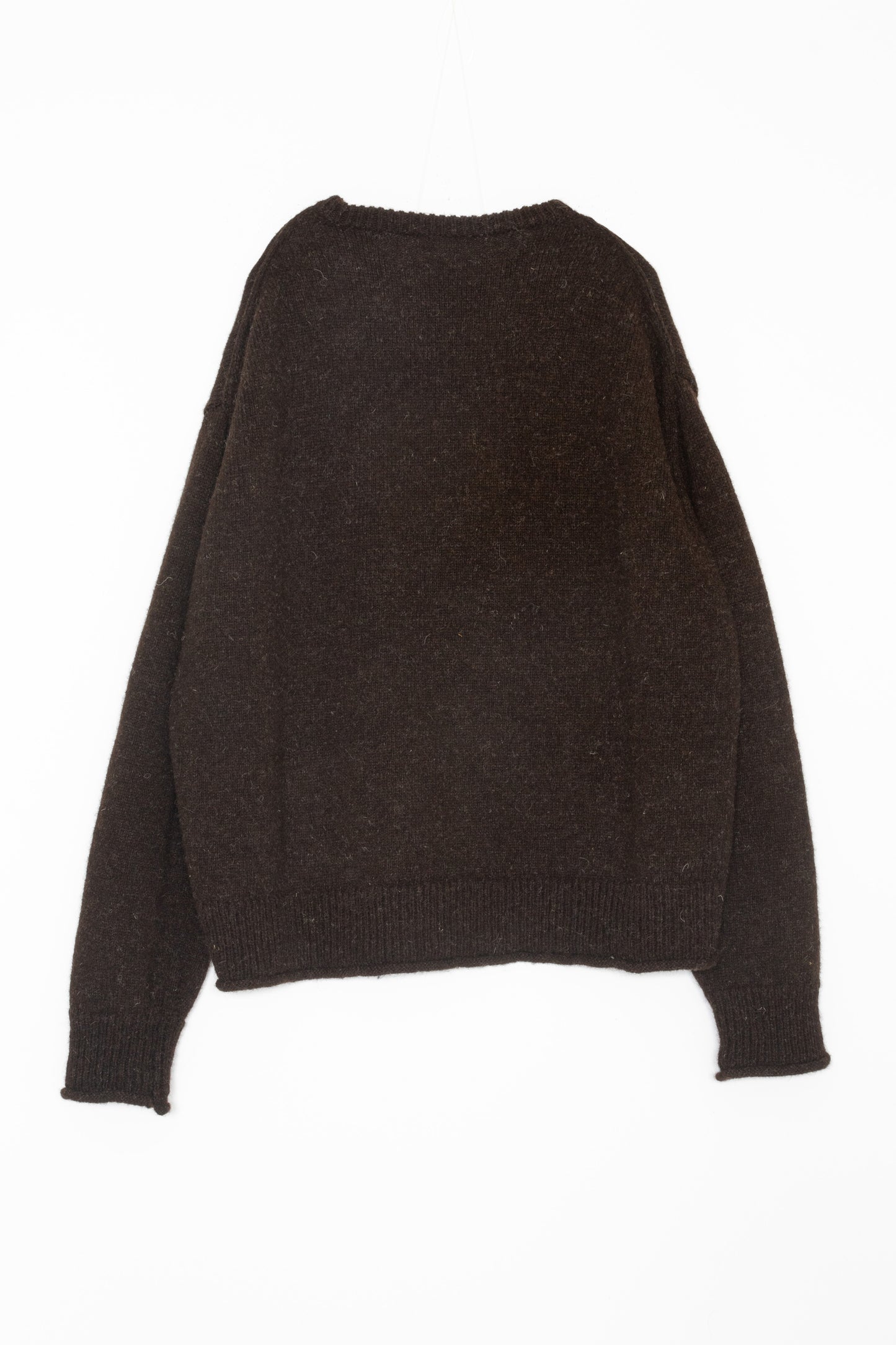 【WRIGHT+DOYLE / ライトアンドドイル】Welsh Black Crew Neck Jumper - Cacao