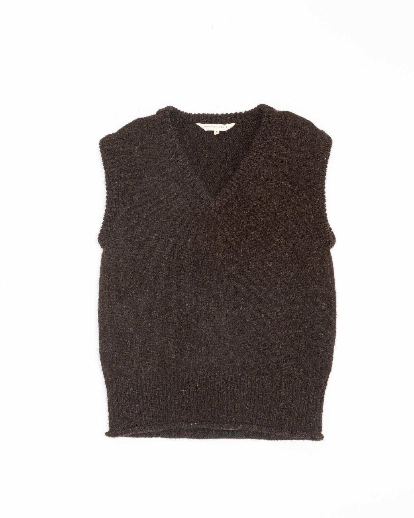 【WRIGHT+DOYLE / ライトアンドドイル】Welsh Black Vest - Cacao