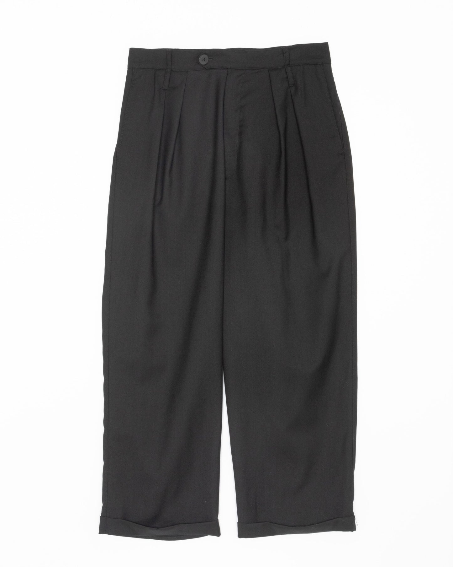 【WRIGHT+DOYLE / ライトアンドドイル】Double Pleat Trousers - Ebony