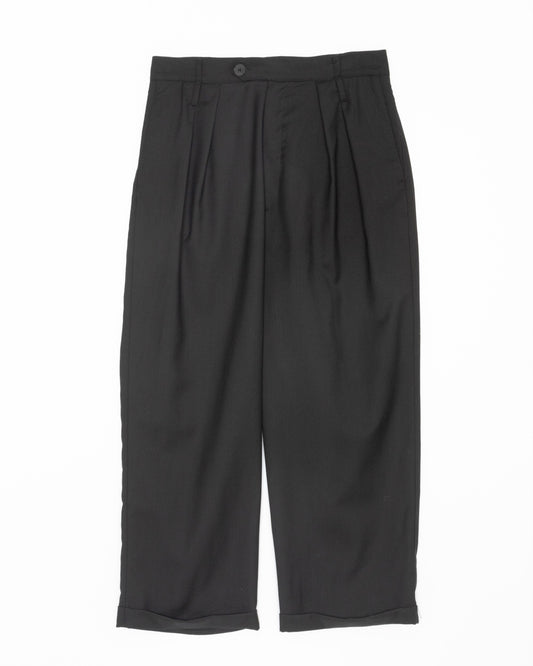 [WRIGHT&amp;DOYLE] Double Pleat Trousers - Ebony