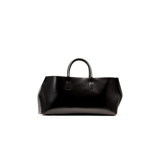 [Courtney Orla] SLOPE wine tote S PVC/Pig L./Cow L. - Black/Chinese Red