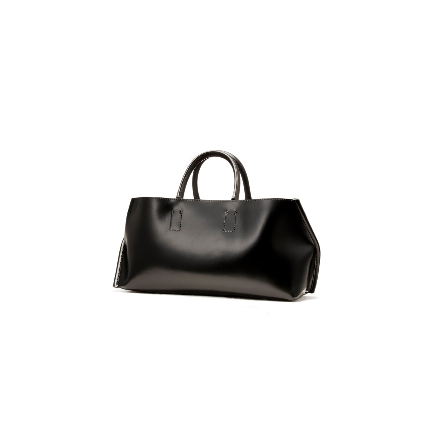 [Courtney Orla] SLOPE wine tote S PVC/Pig L./Cow L. - Black/Chinese Red