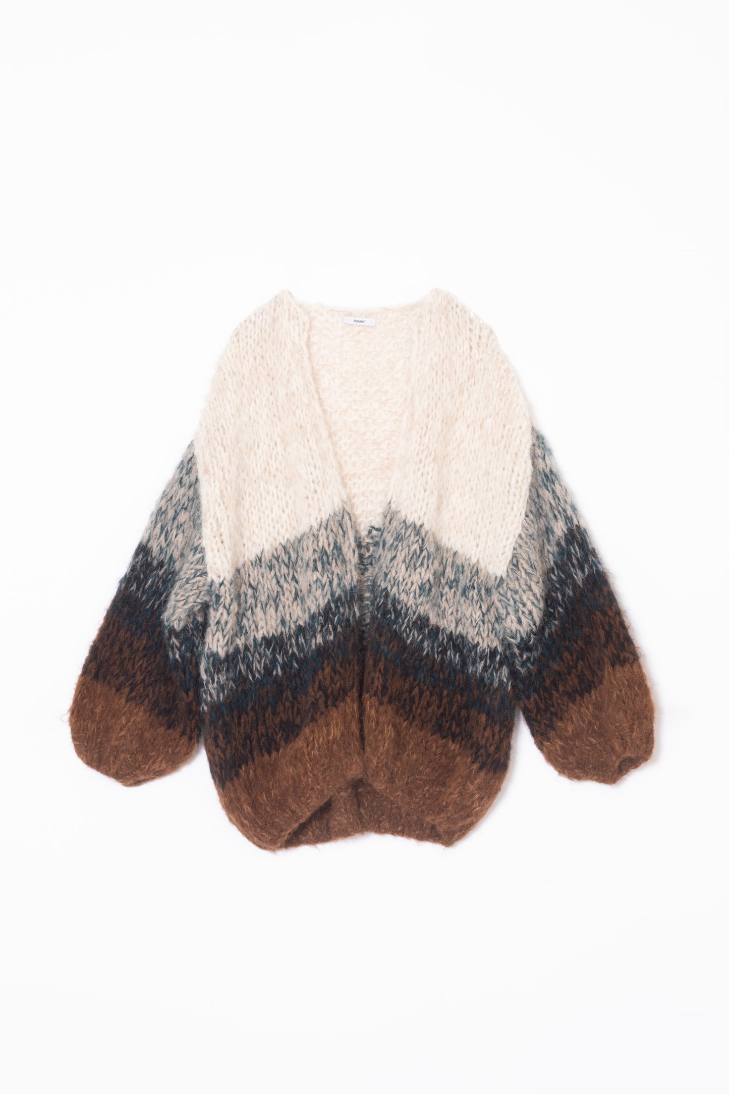 [Maiami] Alpaca Ombre Big Cardigan - Brown Ombre