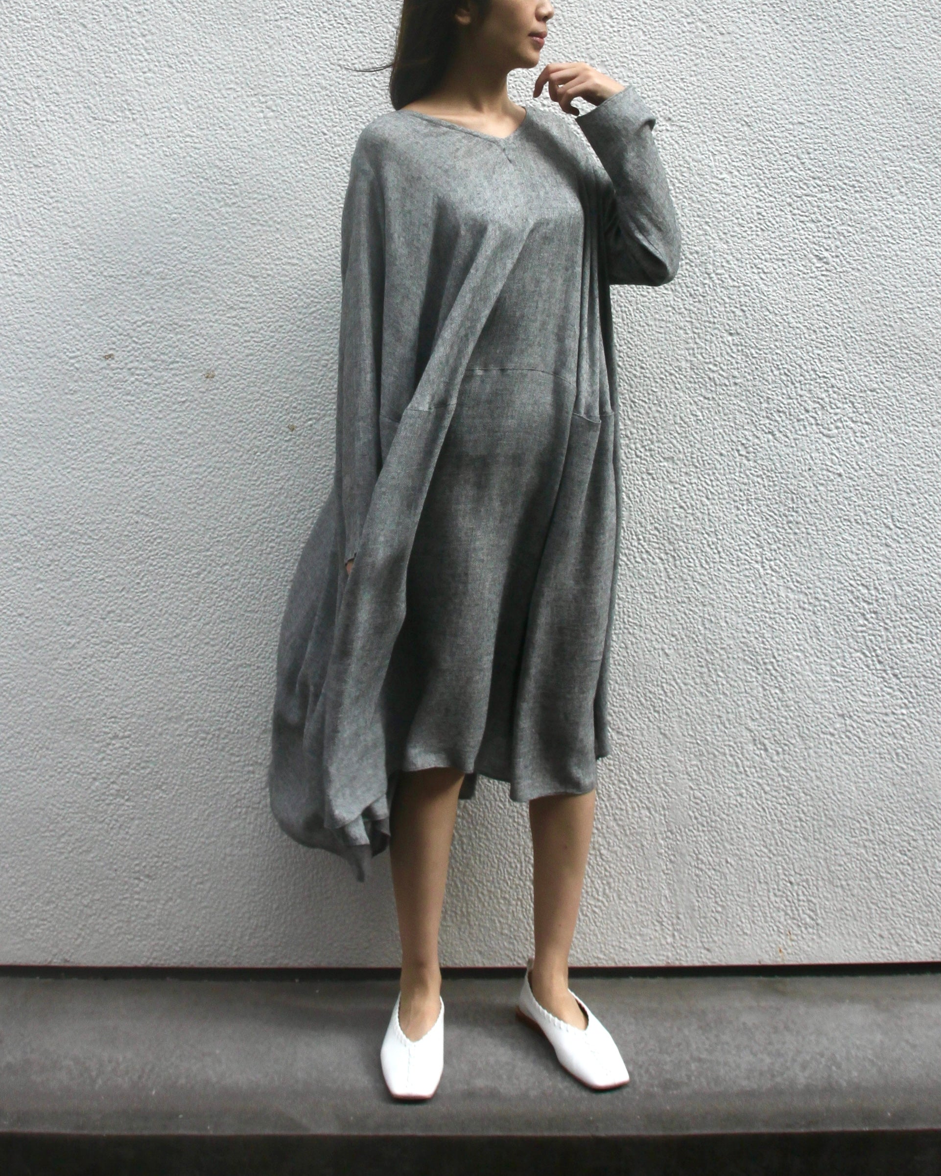 【Whiteread / ホワイトリード】Luna Circle Dress - Granite