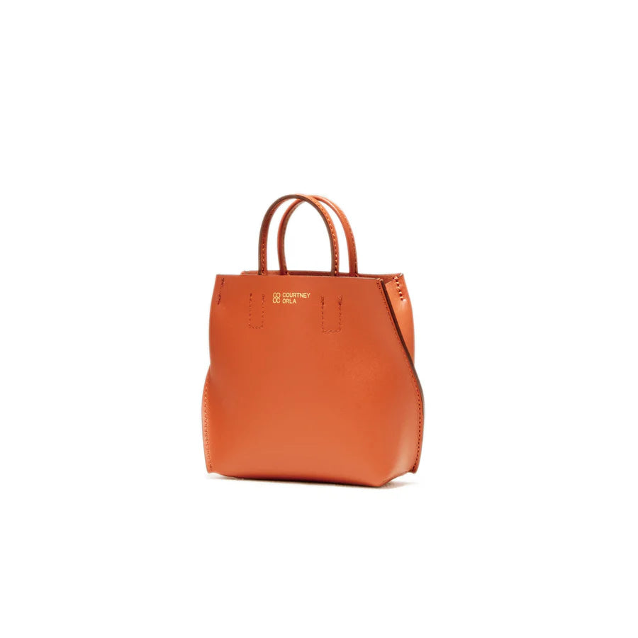 [Courtney Orla] SLOPE tote super mini Smooth L. - Brown