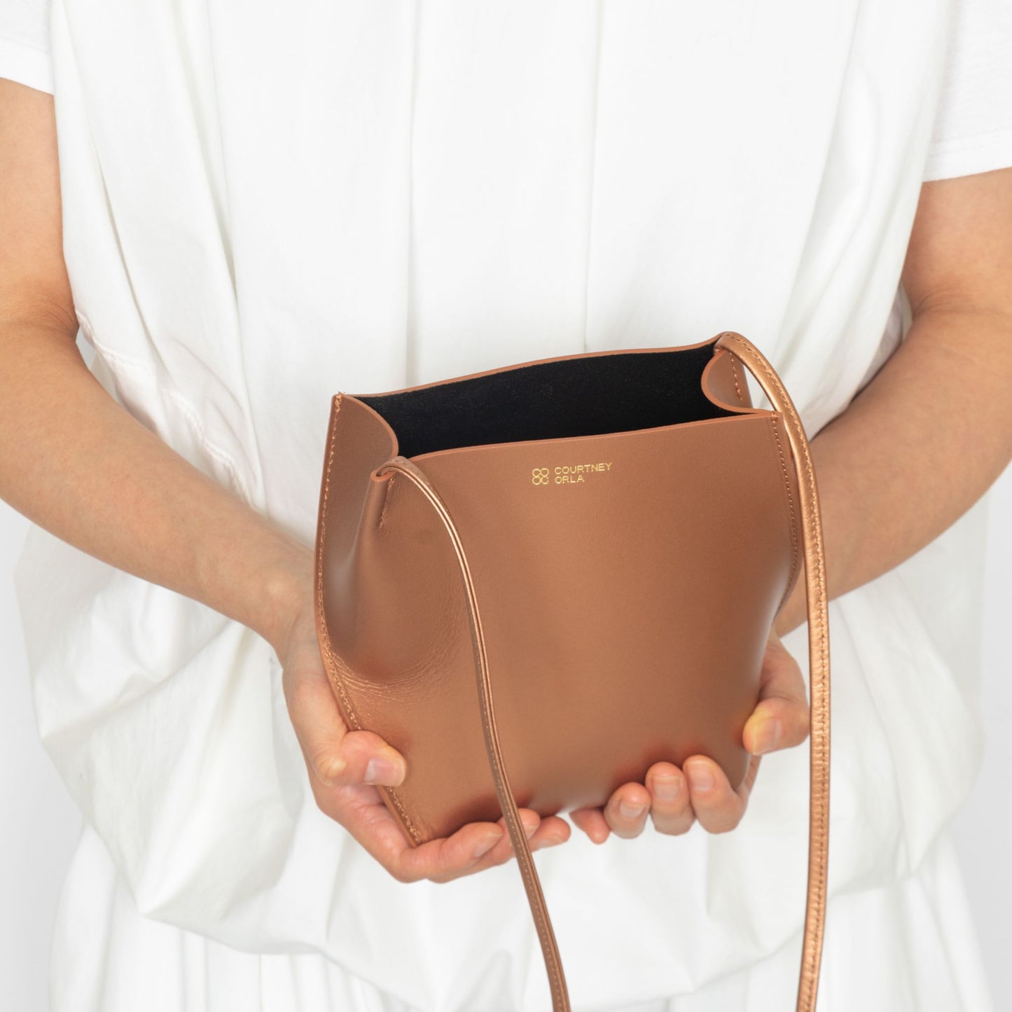 [Courtney Orla] SLOPE tote mini Smooth L. - Copper