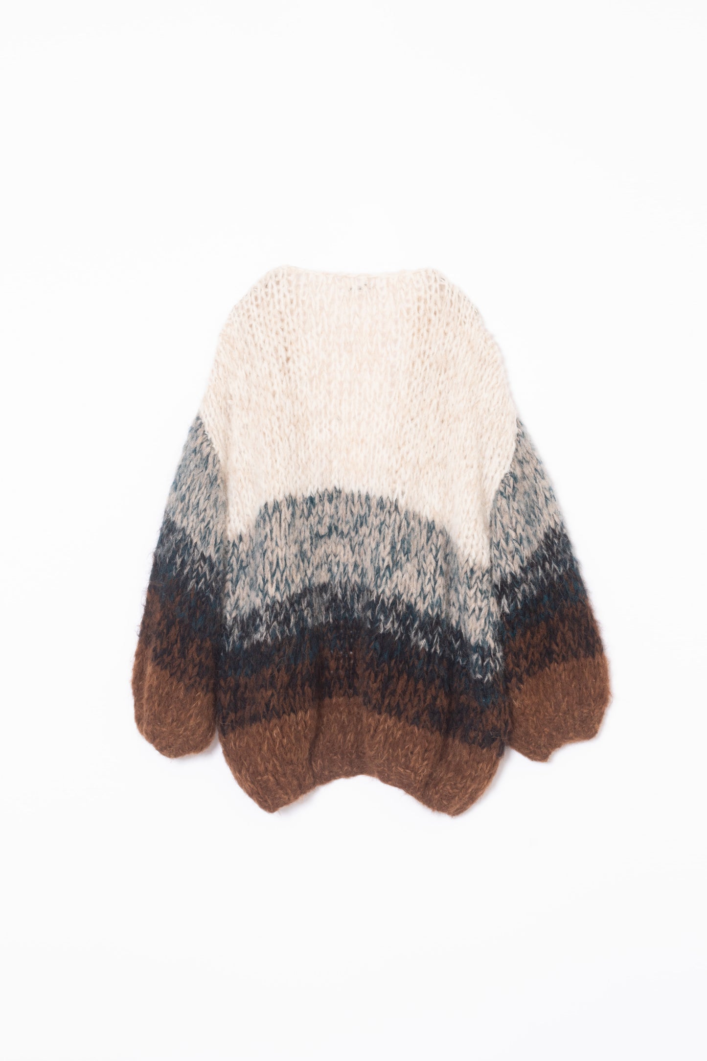 [Maiami] Alpaca Ombre Big Cardigan - Brown Ombre