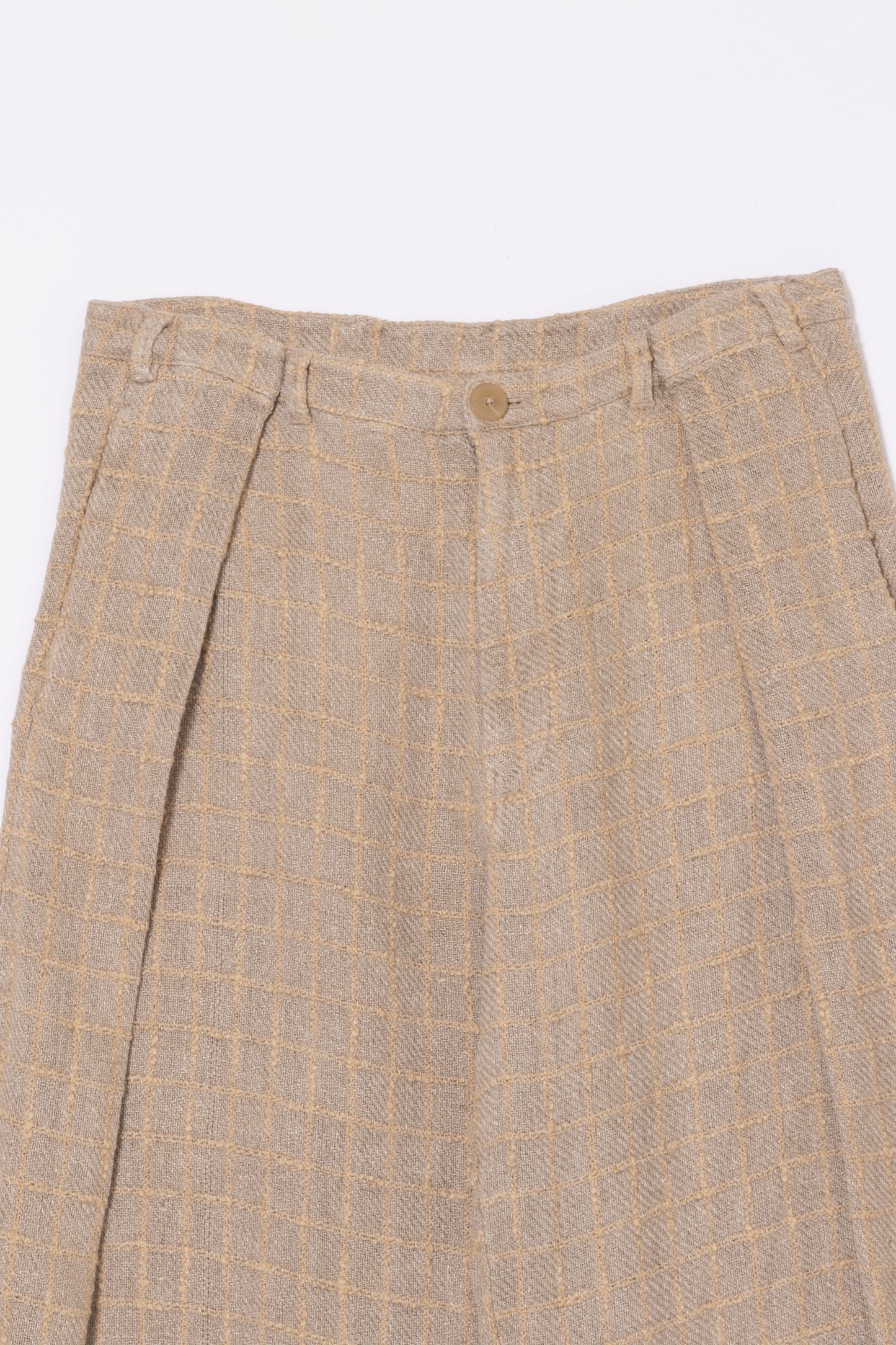 【WRIGHT+DOYLE / ライトアンドドイル】Single Pleat Tailored Trouser - Flax