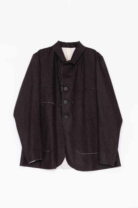 【WRIGHT+DOYLE / ライトアンドドイル】Stanhope Jacket - Cacao Pinstripe