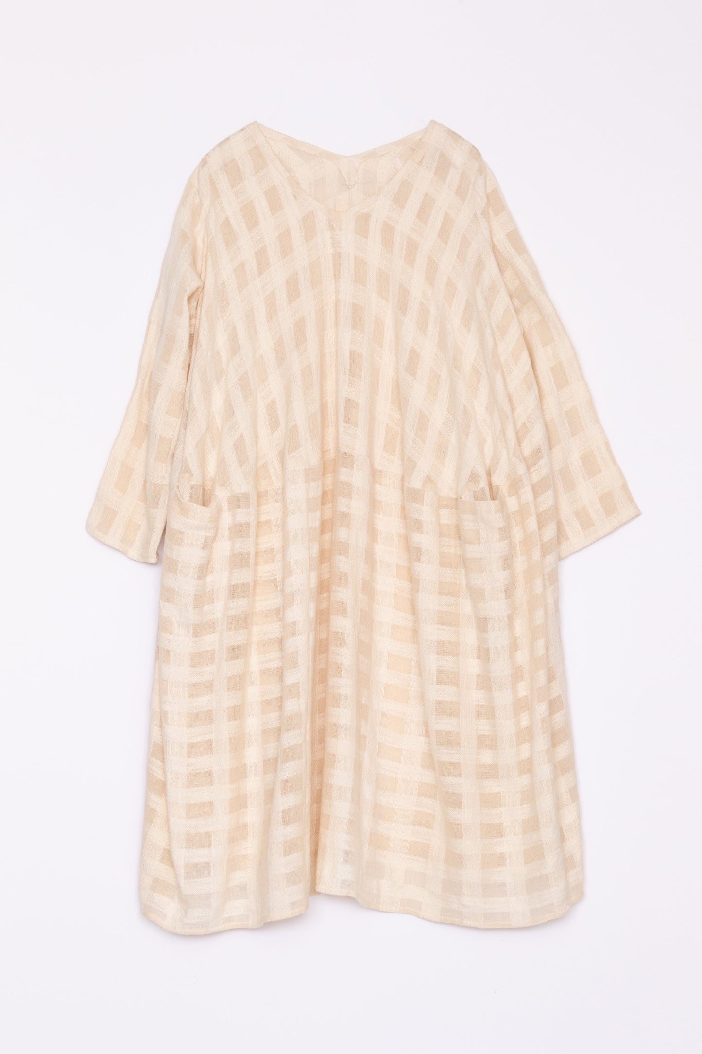 【Whiteread / ホワイトリード】Dress 11 - V neck circle cut dress - Buttermilk