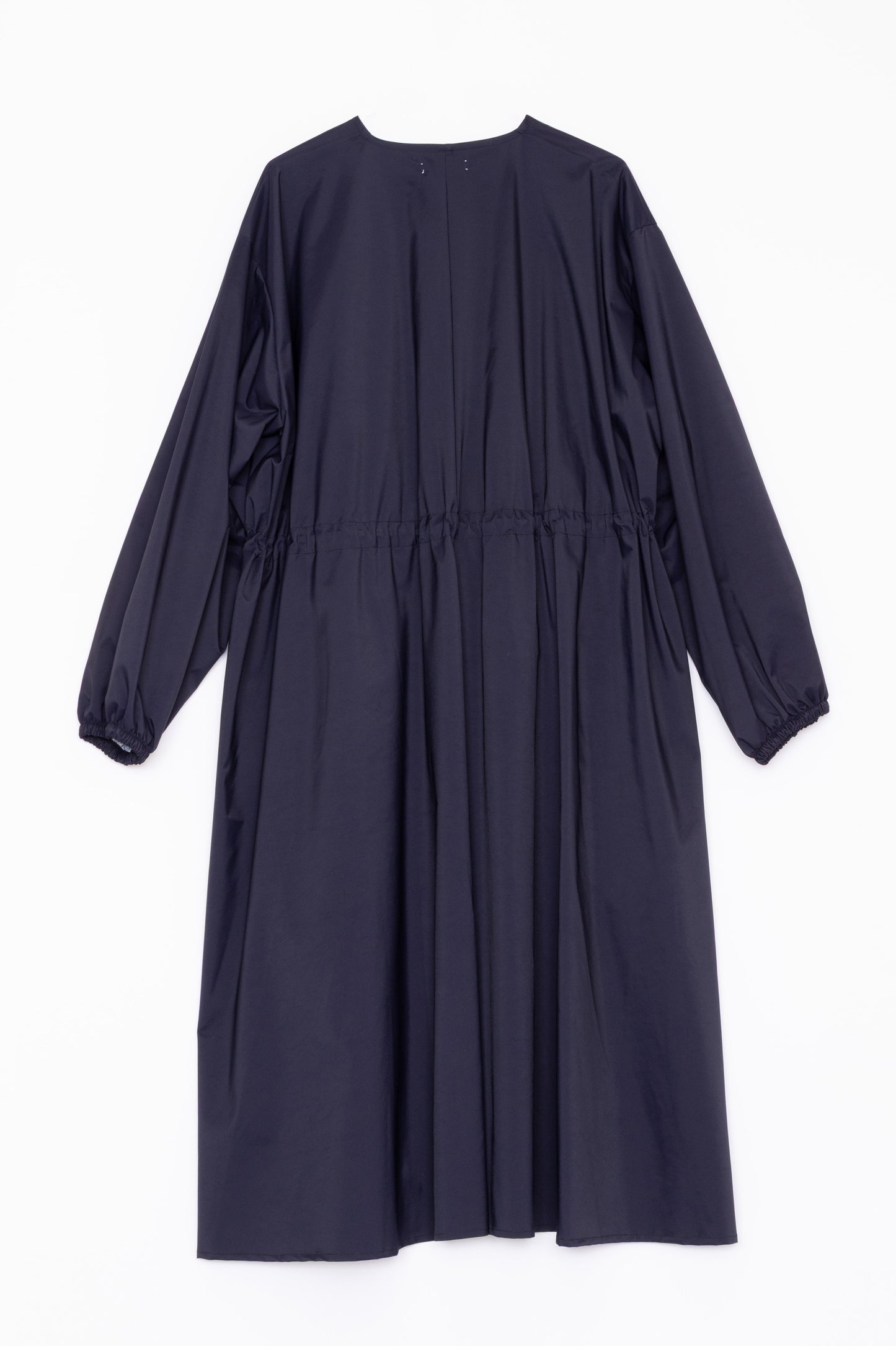 【Whiteread / ホワイトリード】Gathered channel waist tie dress - Ink