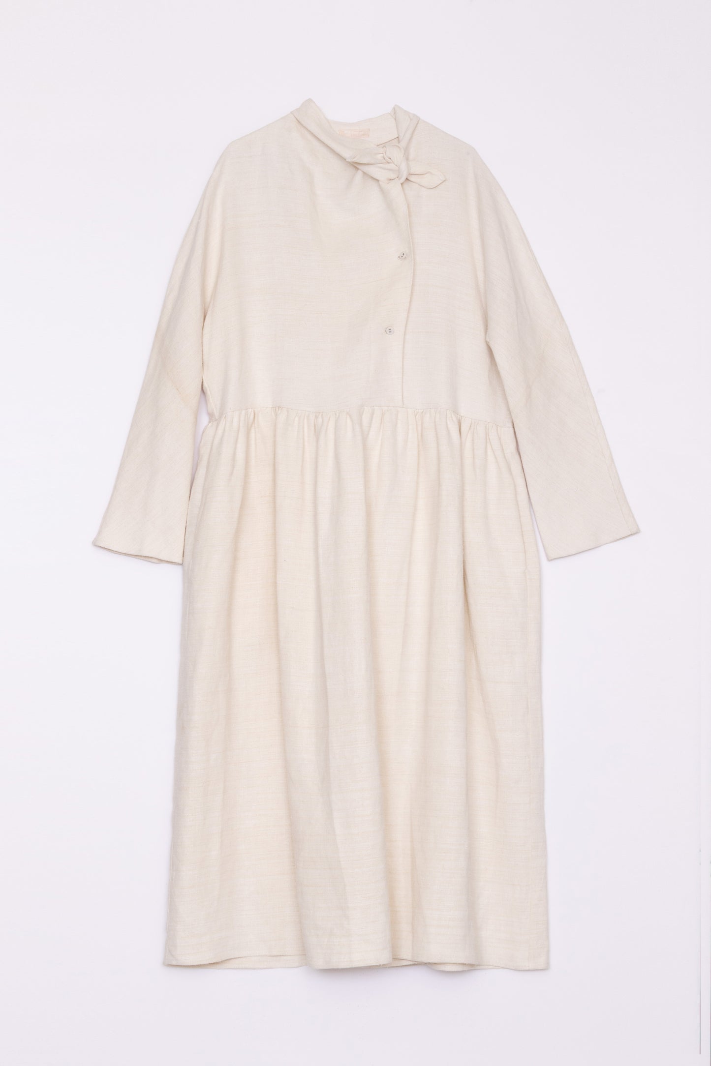 【Whiteread / ホワイトリード】Handkerchief tie dress - Natural Linen