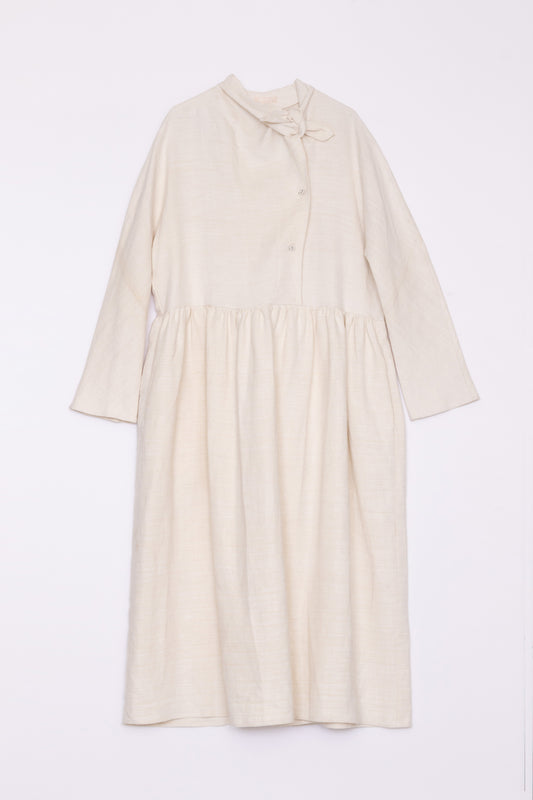【Whiteread / ホワイトリード】Handkerchief tie dress - Natural Linen