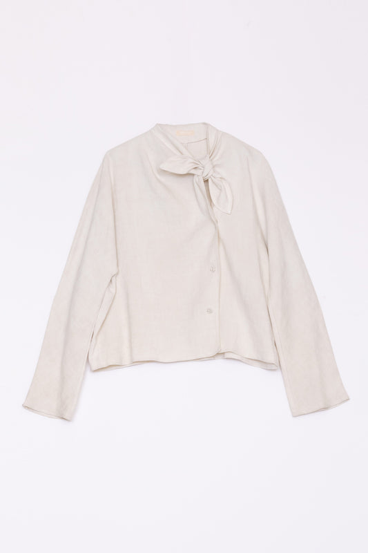 【Whiteread / ホワイトリード】Handkerchief tie top - Natural Linen