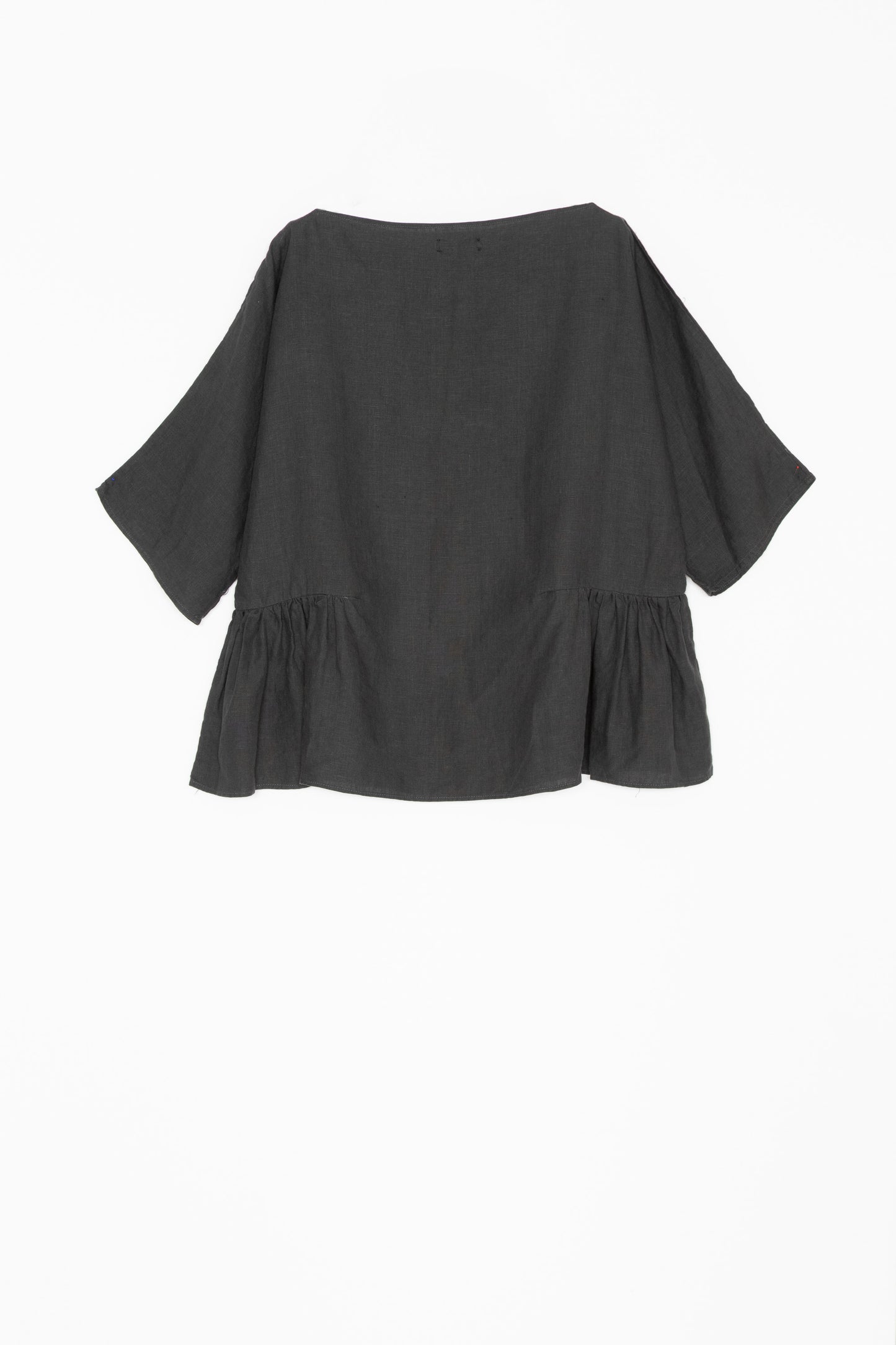 【Whiteread / ホワイトリード】Gathered side hem top - Charcoal