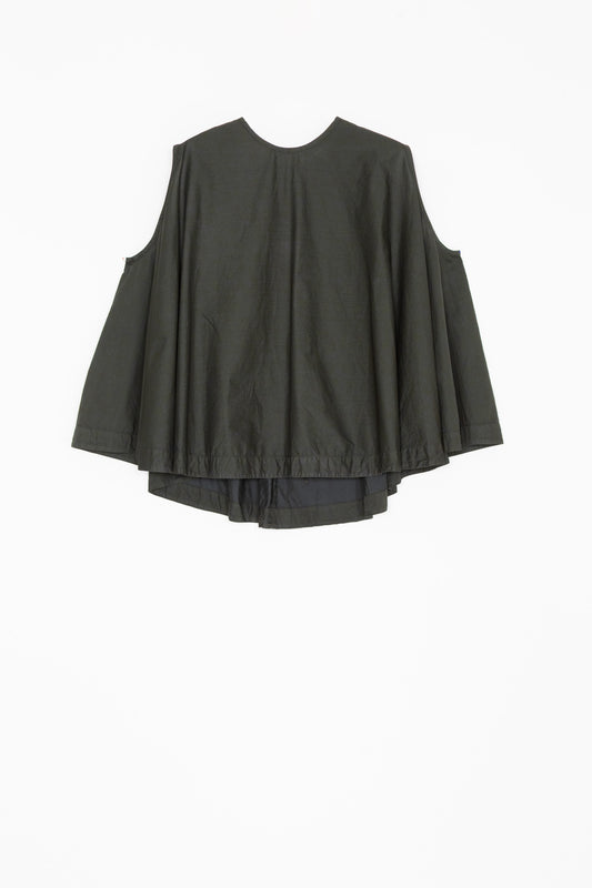 【Whiteread / ホワイトリード】CIRCLE TOP WITH TIE FASTENING - EBONY FLORA