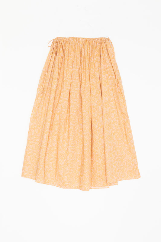 【Whiteread / ホワイトリード】GATHERED TIE SKIRT - PEACH FLORA