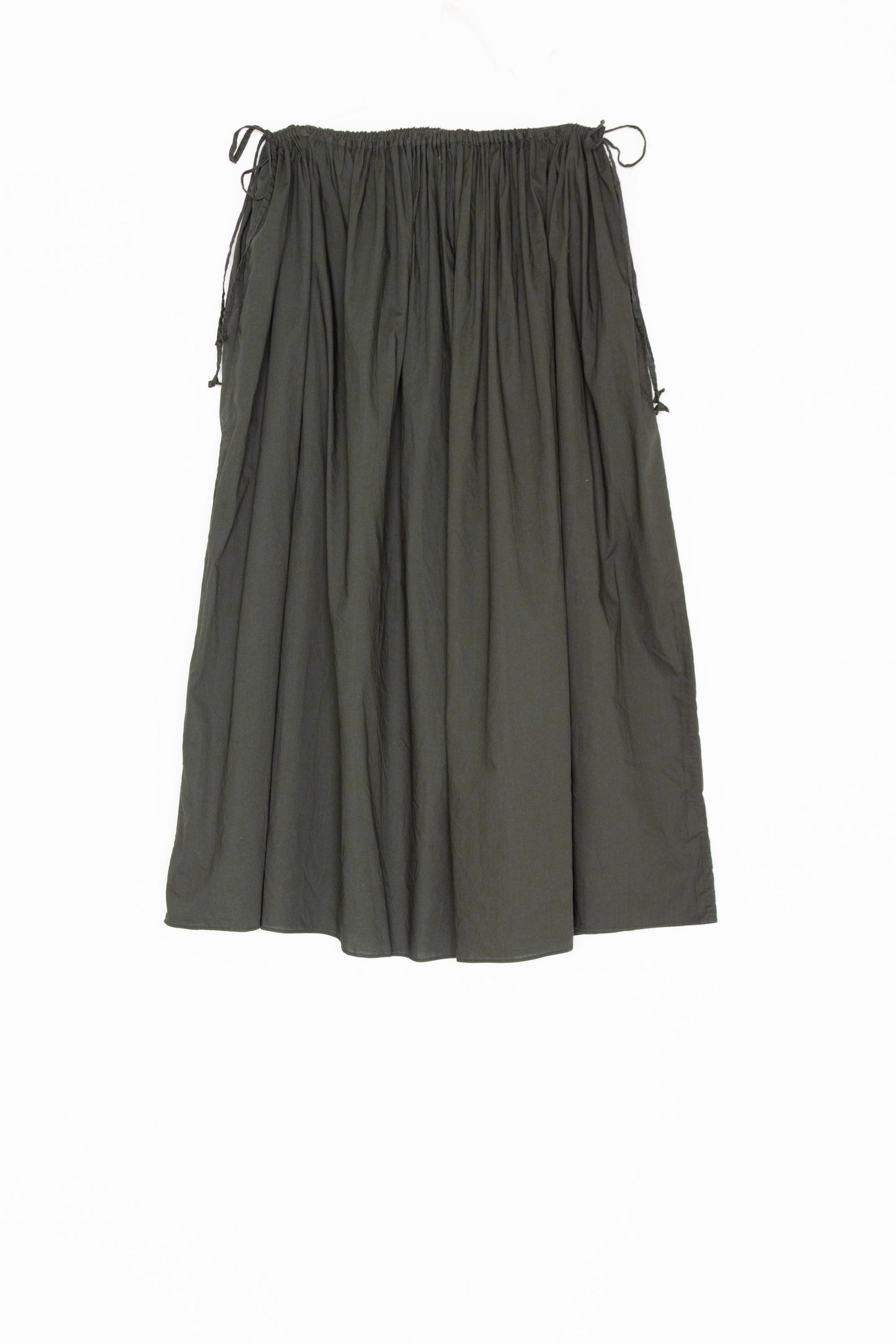 【Whiteread / ホワイトリード】Gathered tie skirt - Ebony Flora