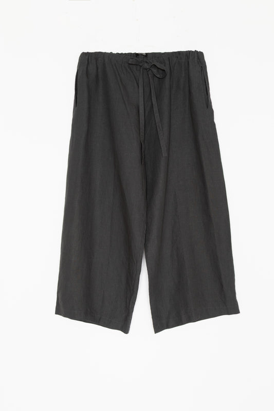 【Whiteread / ホワイトリード】GATHERED TIE TROUSERS - CHARCOAL