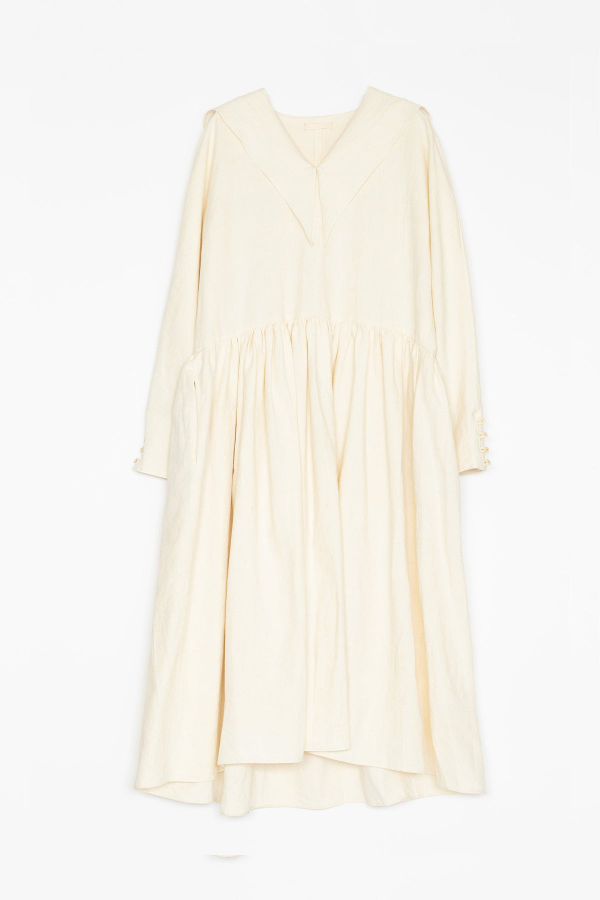 【Whiteread / ホワイトリード】Sailor Collar dress - Natural Linen