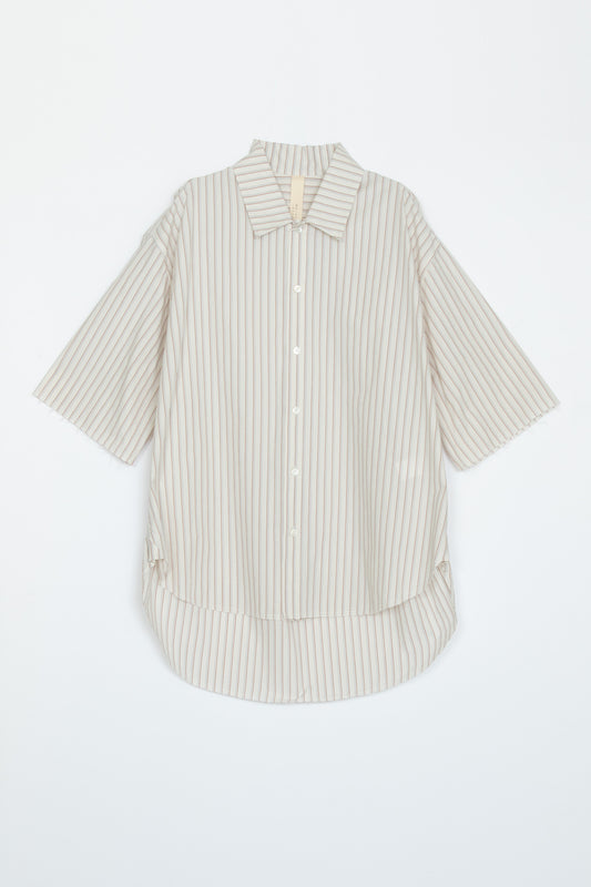 【WRIGHT+DOYLE / ライトアンドドイル】Manaton shirt - Chalk Brick Pinstripe