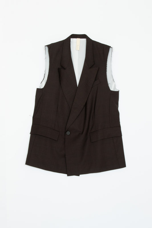 【WRIGHT+DOYLE / ライトアンドドイル】Harton vest - Cacao Check