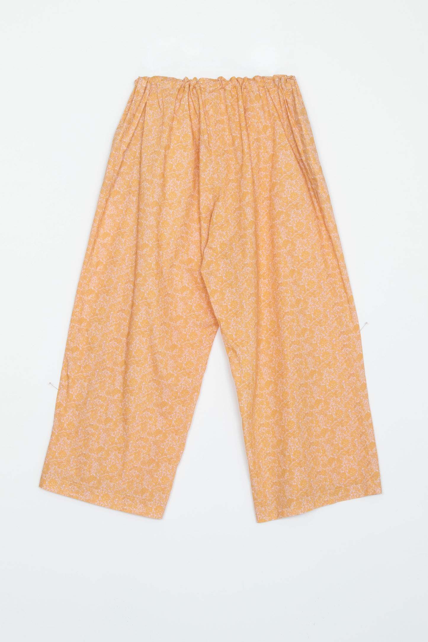 【Whiteread / ホワイトリード】Gathered tie trousers - Peach Flora