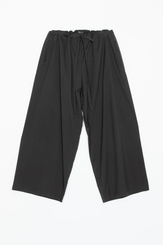 【Whiteread / ホワイトリード】Gathered tie trousers - Ebony